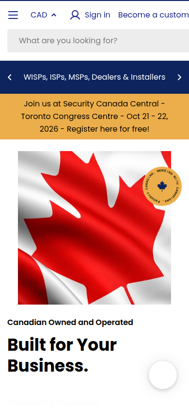 TDL Canada official website captured at a 390 by 844 mobile viewport